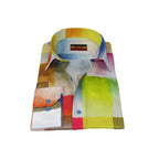 Men's AVM Rhine Stone Digital Print Shirt Cotton Turkey Slim Fit 19419-01 Multi