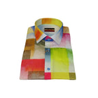 Men's AVM Rhine Stone Digital Print Shirt Cotton Turkey Slim Fit 19419-01 Multi
