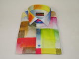 Men's AVM Rhine Stone Digital Print Shirt Cotton Turkey Slim Fit 19419-01 Multi