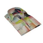 Men's AVM Rhine Stone Digital Print Shirt Cotton Turkey Slim Fit 19590-01 Multi