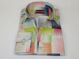 Men's AVM Rhine Stone Digital Print Shirt Cotton Turkey Slim Fit 19590-01 Multi