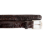 Men's Belvedere Belt Genuine Caiman Crocodile up to Size 44 Brown # 1999