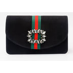 The Afega Black Suede Leather Handbag