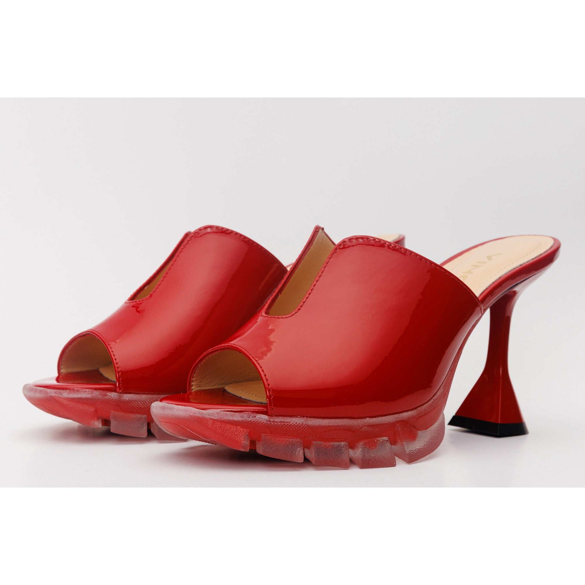 The Caratal Red Patent Leather Women Sandal