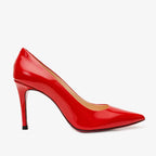 Vinci The Ege Red Leather Pump Fuchsia Sole Women Shoes