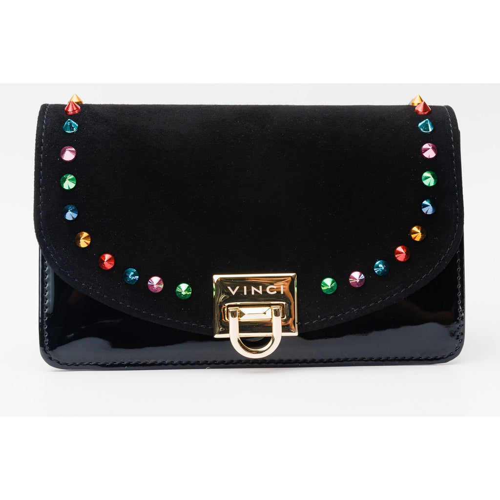The Caris Black Leather Handbag