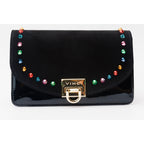 The Caris Black Leather Handbag
