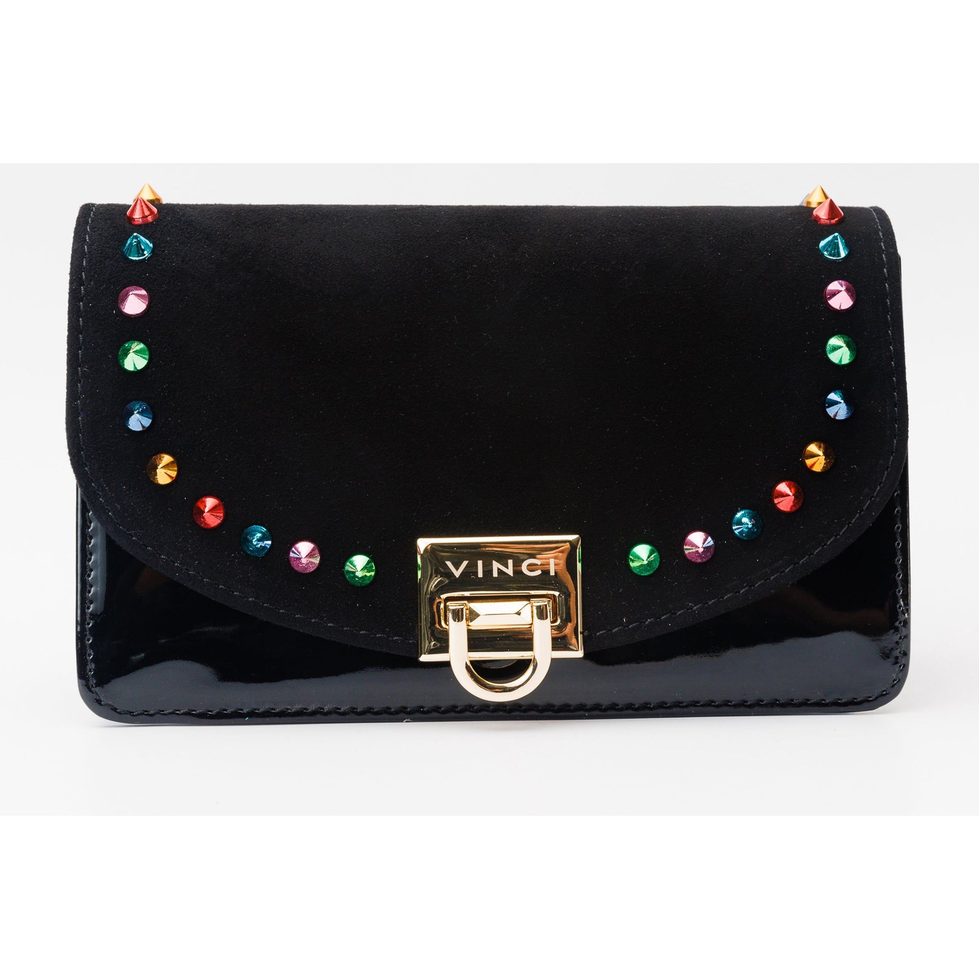 The Caris Black Leather Handbag