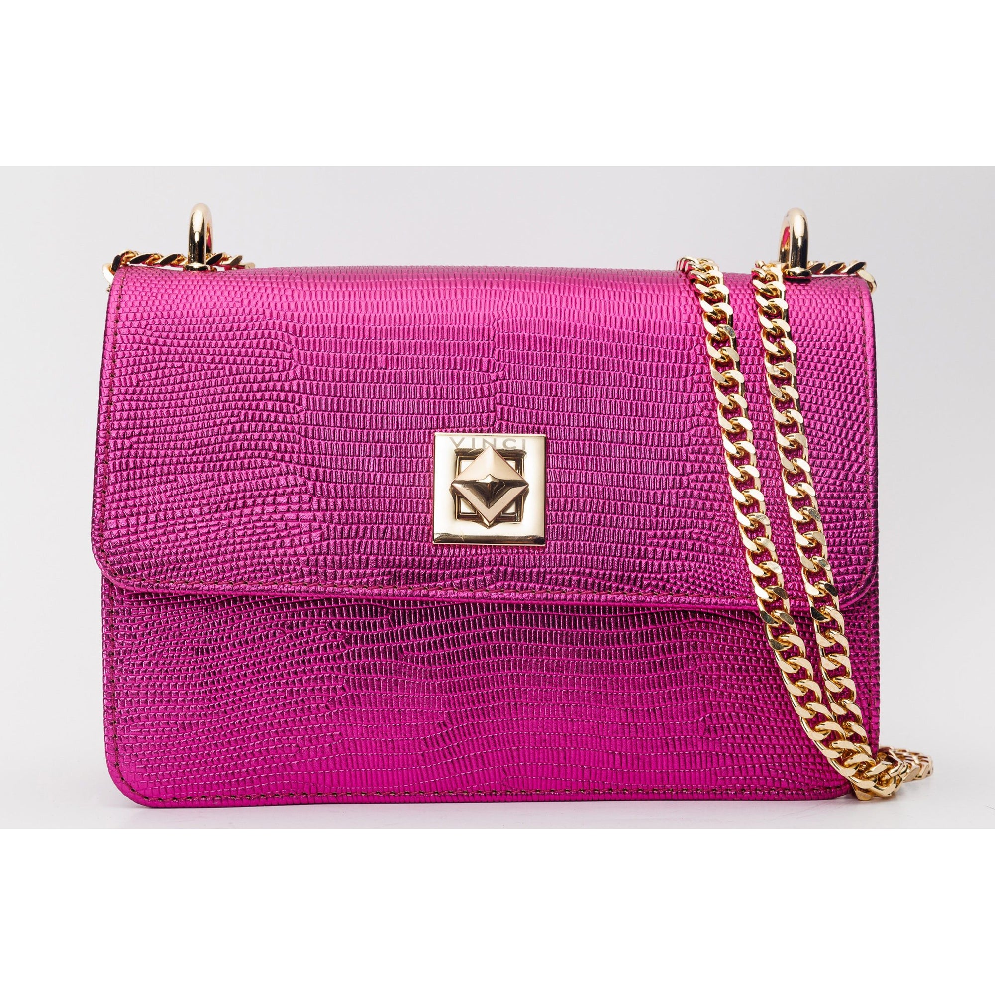 The Maple Fuchsia Leather Handbag