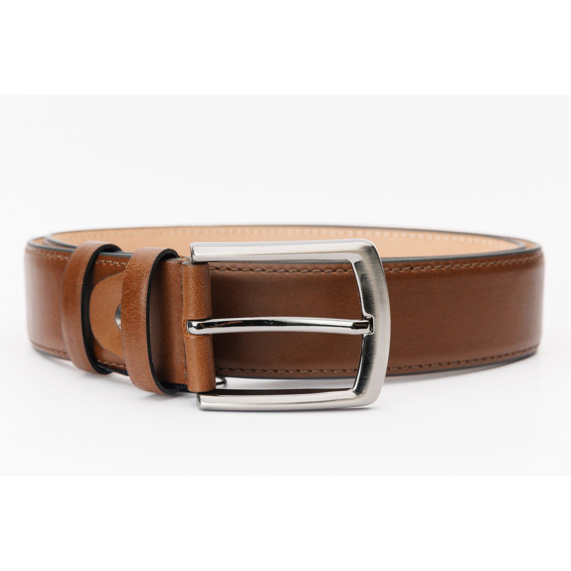 The Bogota Brown Calfskin Belt