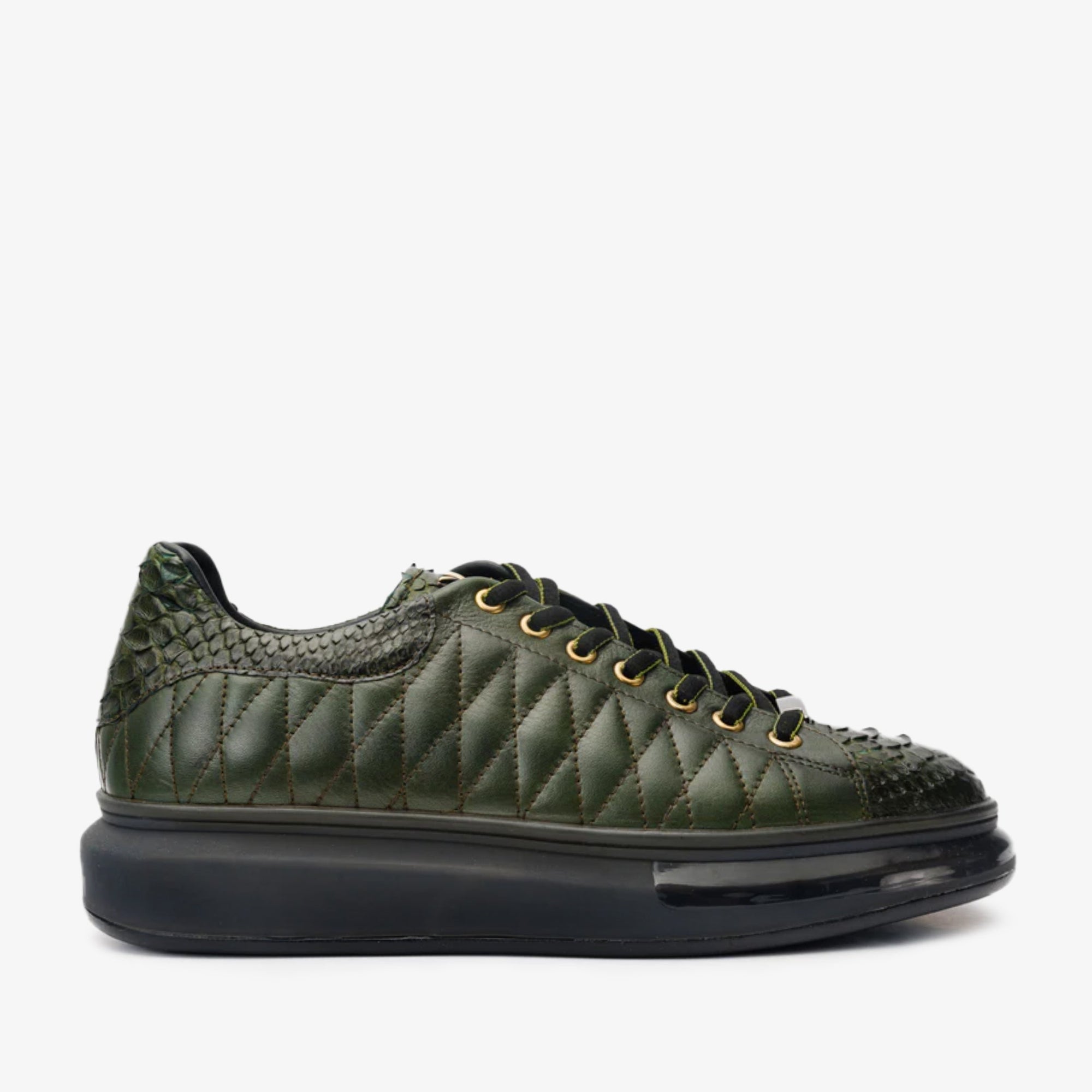 The Adler Green Snake Leather Men Sneaker Limited Edition