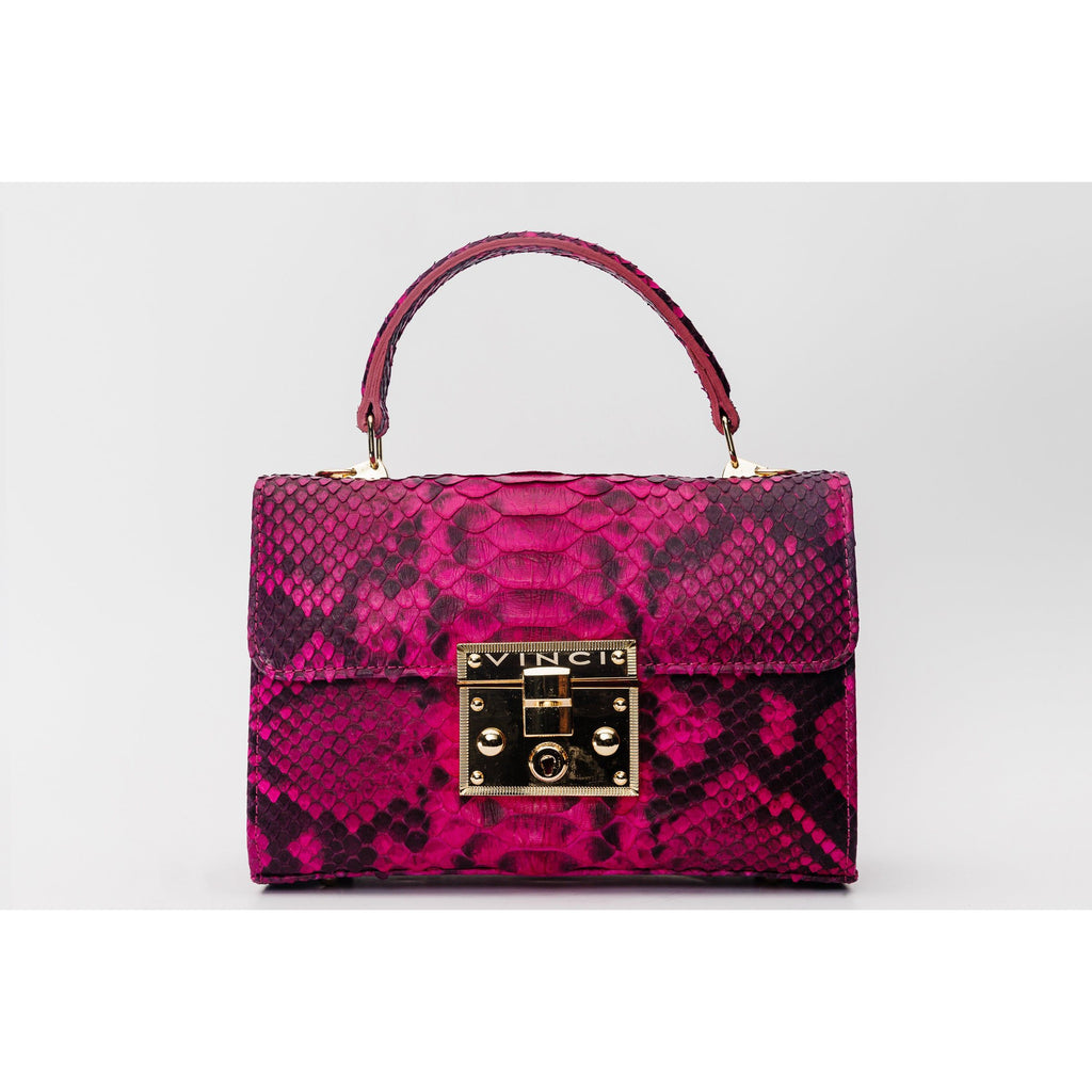 The Queen Fuchsia Leather Handbag