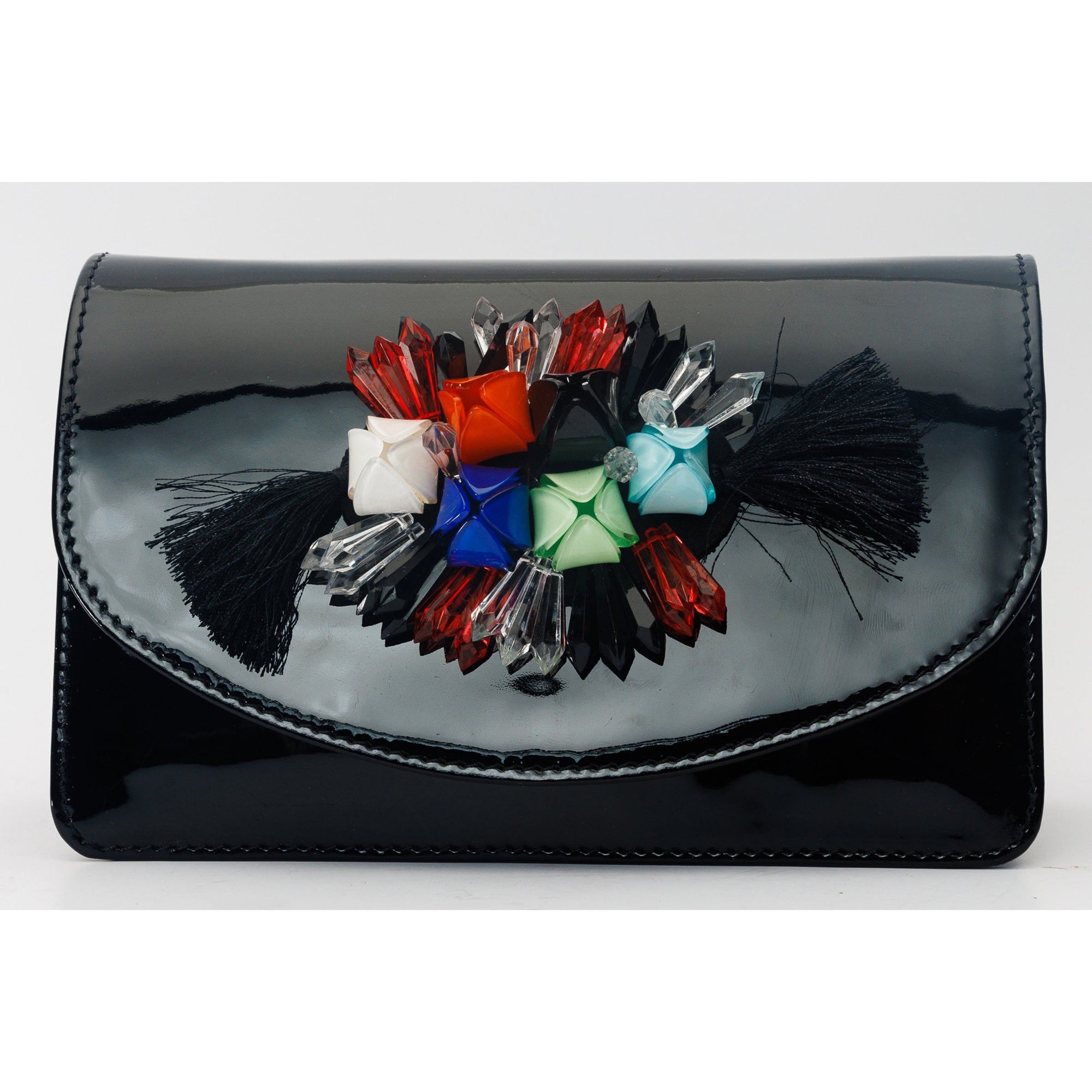 The Vigo Black Patent Leather Handbag