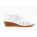 The Atina White Leather Sandal Final Sale!