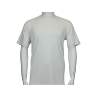 Mens Dressy T-Shirt  LOG-IN UOMO Soft Crew Neck Corded Short Sleeves 218 Ivory