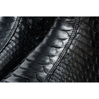 Vinci The Boss Black Snake Zip-Up Leather Men Boot Limited Edition
