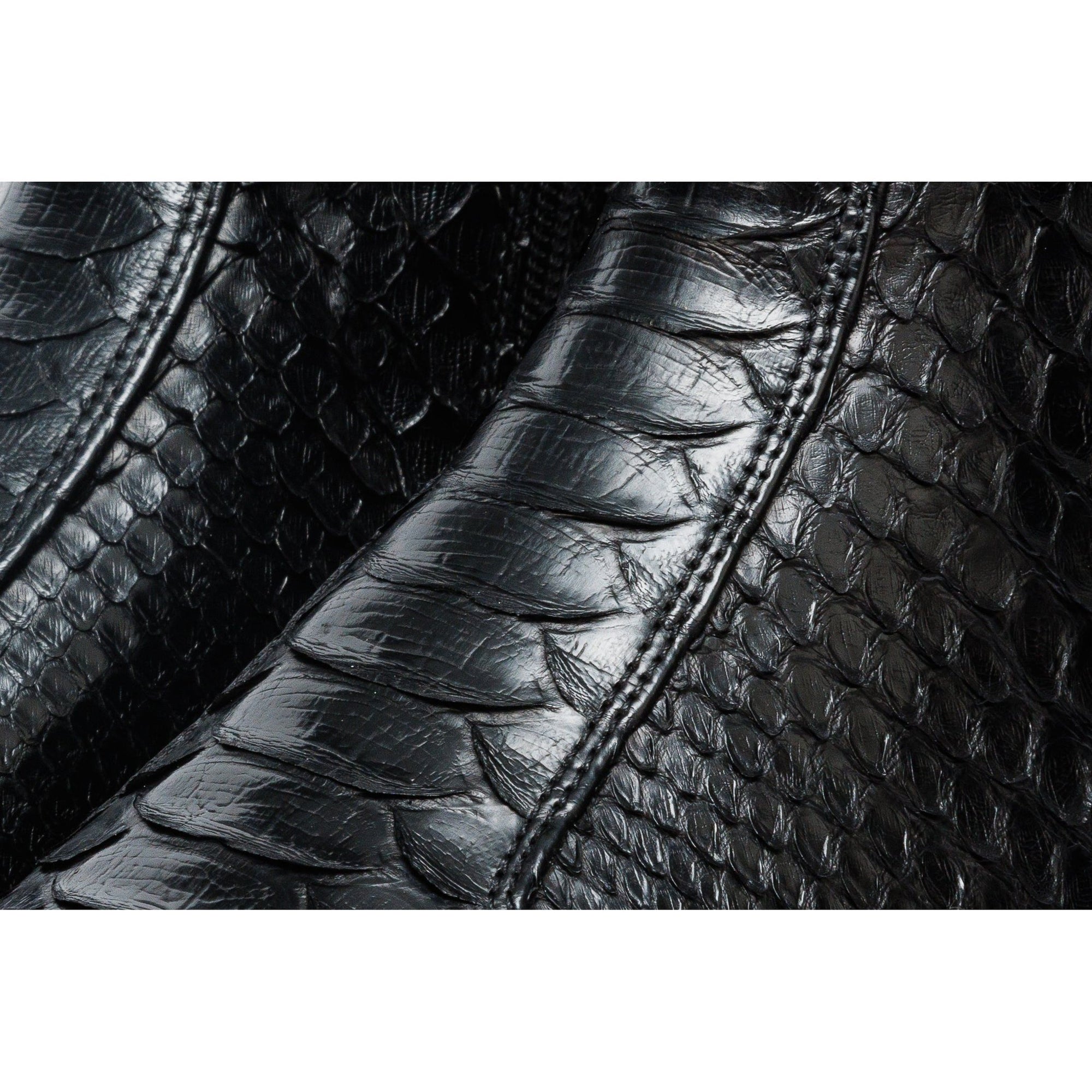 Vinci The Boss Black Snake Zip-Up Leather Men Boot Limited Edition