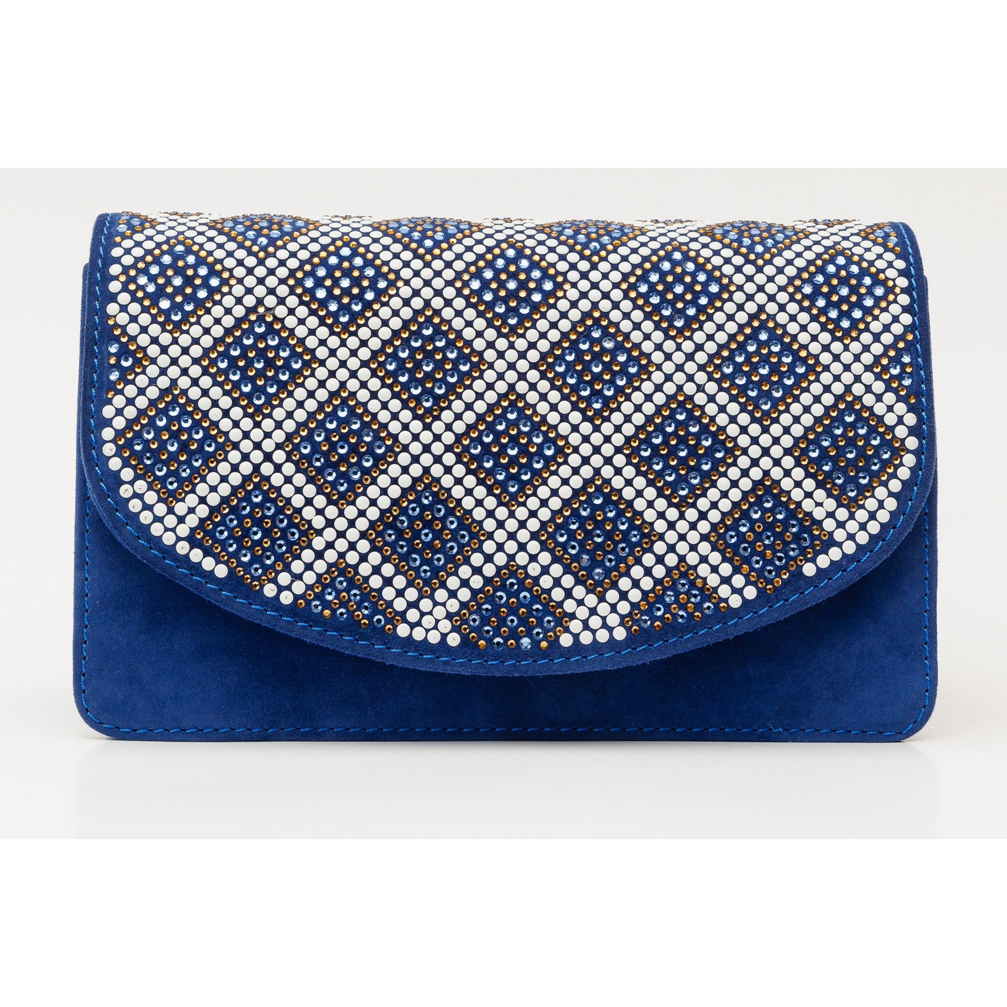 The Nampula Sax Blue Glitter Leather Handbag