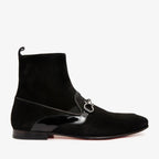 The Baron Black Suede Bit Zip-Up Dress Men Boot Final Sale!
