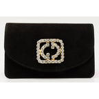 The California Black Suede Leather Handbag