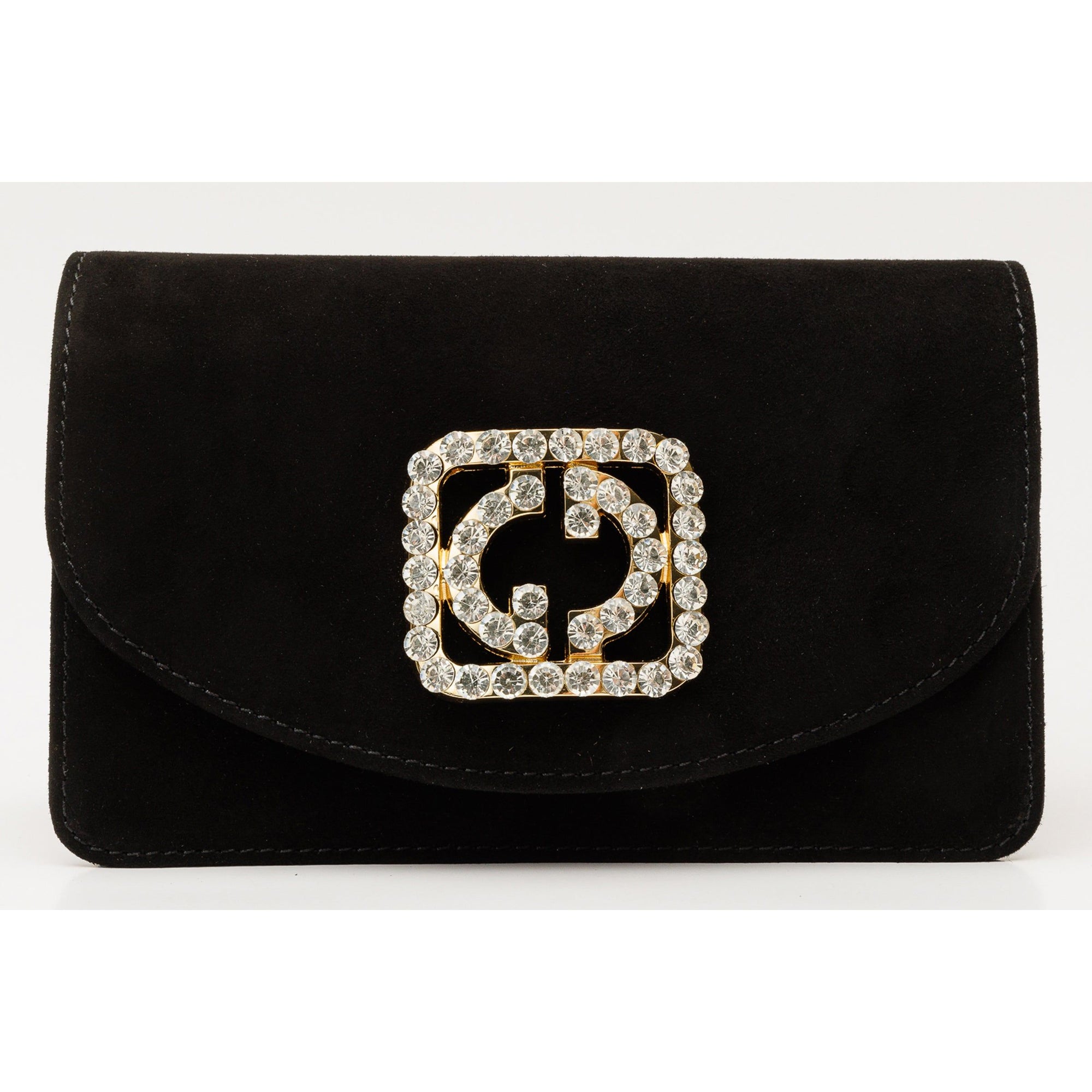 The California Black Suede Leather Handbag