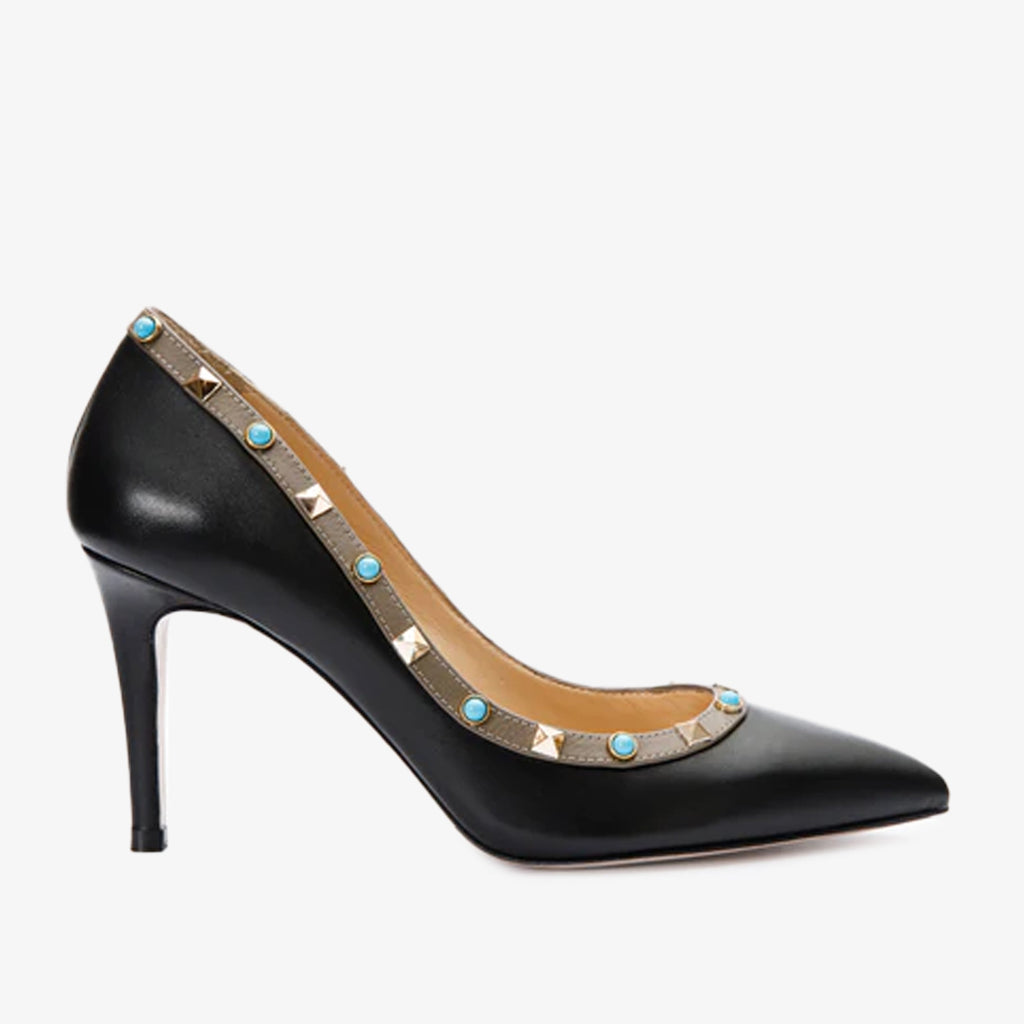 Vinci The Tikapur Black Leather Pump Women Shoes Final Sale!