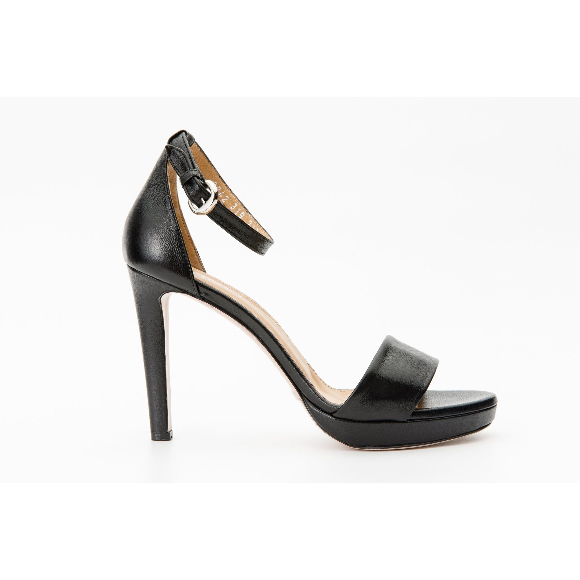 The Aksu Black Leather Ankle Strap Women Sandal Final Sale!