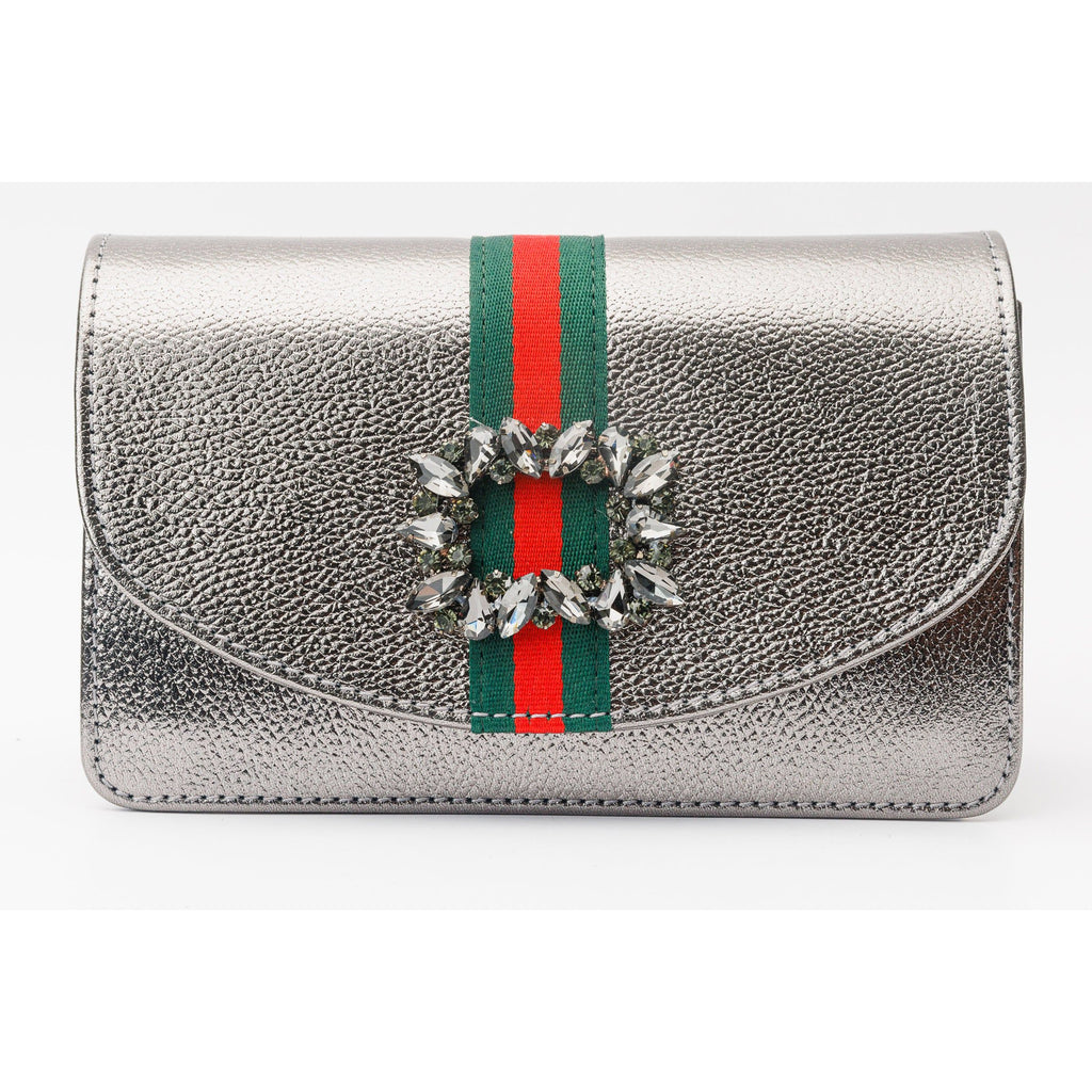 The Afega Silver Leather Handbag