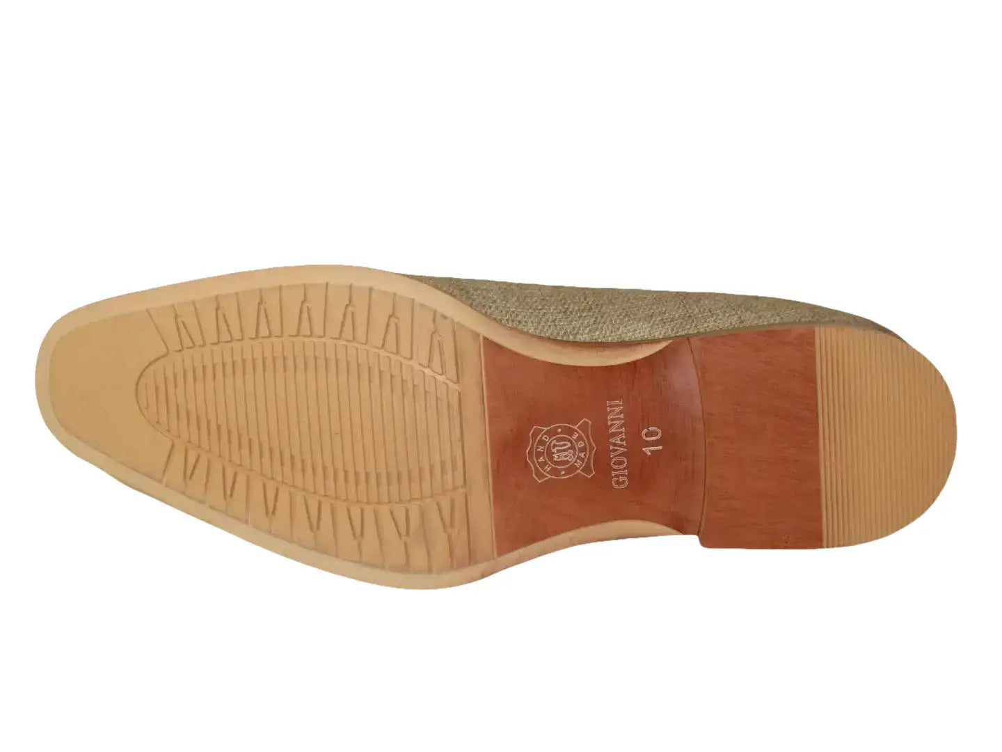 Men's Giovanni Shoes High Quality Leather/Fabric Cap Toe REED Natural Tan