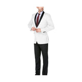 Men Renoir Tuxedo One Button Shawl Satin Lapel Formal Slim 201-16 Ivory/Black