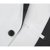 Men Renoir Tuxedo One Button Shawl Satin Lapel Formal Slim 201-16 Ivory/Black