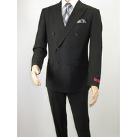 Men RENOIR Dressy Suit Separates Solid Slim Fit 201-1 Black Double Breasted