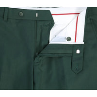 Men Flat Front Suit Separate Pants Slim Fit Soft light Weight Slacks 201-9 Green