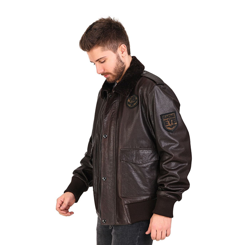 The Tivoli Brown Leather Men Jacket
