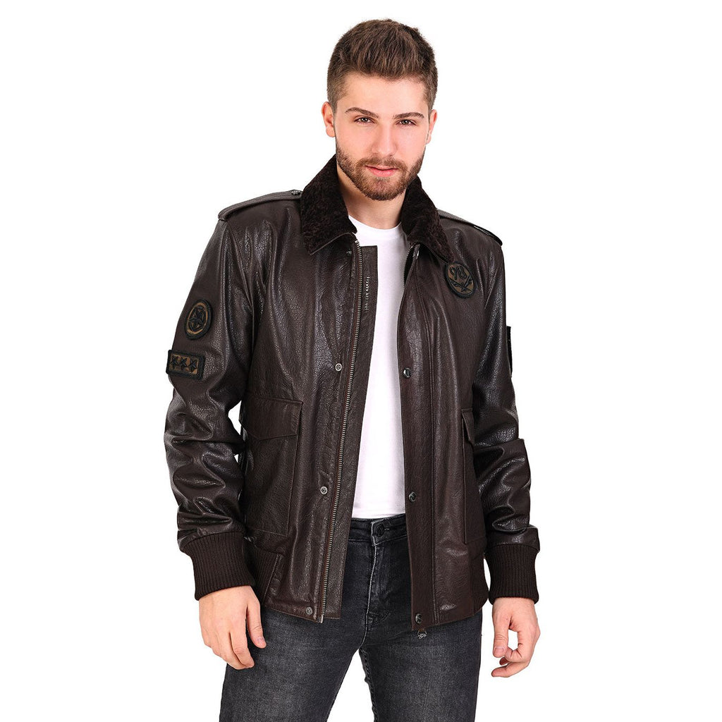 The Tivoli Brown Leather Men Jacket