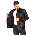 The Tivoli Brown Leather Men Jacket