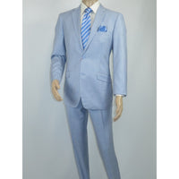Men RENOIR suit Solid 2 Button Business Formal All Purpose Slim Fit 203-9 Blue