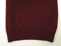 Men's Sweater Knit By BRANGO Turkey Mock Neck Cotton Blend 21050 Burgundy