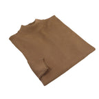 Men's Sweater Knit By BRANGO Turkey Mock Neck Cotton Blend 21050 Coffee