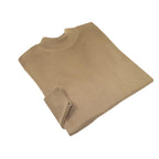 Men's Sweater Knit By BRANGO Turkey Mock Neck Cotton Blend 21050 Dark Beige