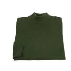 Mens Sweater Knit BRANGO Turkey Mock Neck Cotton Blend 21050 Khaki Green
