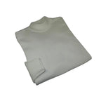 Men's Sweater Knit By BRANGO Turkey Mock Neck Cotton Blend 21050 White