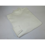 Men's Sweater Knit By BRANGO Turkey Mock Neck Cotton Blend 21050 White