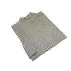 Men's Sweater Knit By BRANGO Turkey Mock Neck Cotton Blend 21050 Gray