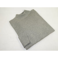 Men's Sweater Knit By BRANGO Turkey Mock Neck Cotton Blend 21050 Gray