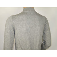 Men's Sweater Knit By BRANGO Turkey Mock Neck Cotton Blend 21050 Gray