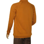 Men's Sweater Knit By BRANGO Turkey Polo Neck Cotton Blend 21220 Mustard