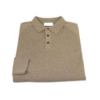 Men's Sweater Knit By BRANGO Turkey Polo Neck Cotton Blend 21228 Dark Beige