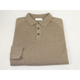 Men's Sweater Knit By BRANGO Turkey Polo Neck Cotton Blend 21228 Dark Beige