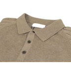 Men's Sweater Knit By BRANGO Turkey Polo Neck Cotton Blend 21228 Dark Beige